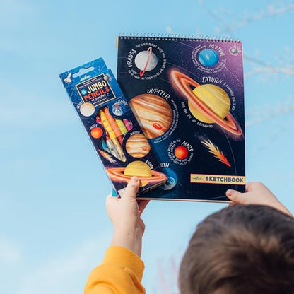 eeBoo: Our Planets Spiral Bound Blank Sketchbook - 60 Pages, 140 GSM/95 LB Paper, 8.5x11, Eco-Friendly, Kids Art Supplies - style: Our Planets