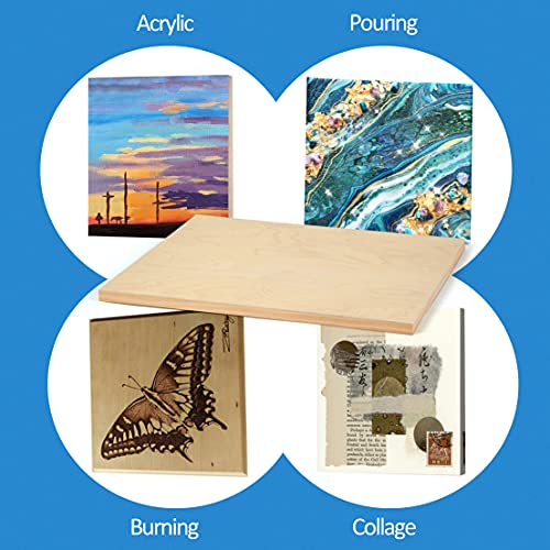 Unfinished Birch Wood Canvas Panels Kit, Falling in Art 2 Pack of 16x20’’ Studio 3/4’’ Deep Cradle Boards for Pouring Art, Crafts, Painting, and More - size: 16*20 2-pack