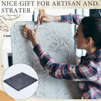 Dinifee 2 Sheets 23 ft Large Graphite Carbon Transfer Paper for Tracing Black Waxed Carbon Paper for Drawing Patterns on Wood Projects, Canvas Fabric and Crafts Supplies,1.6 ft Wide