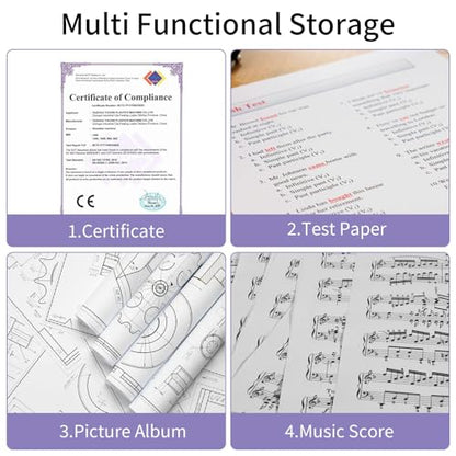 2Pcs Binder with Plastic Sleeves，A4 Art Portfolio Display 120 Pages, Portfolio Folder for Certificate Binder Organizer