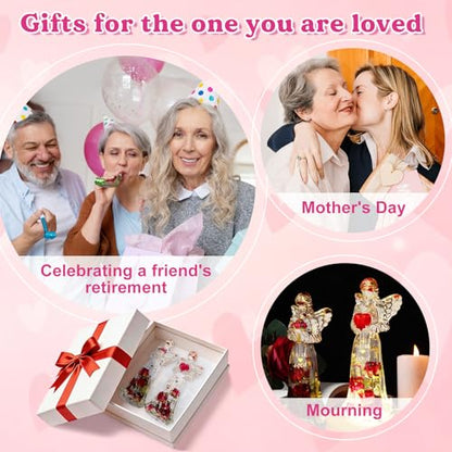 LET'S RESIN 2pcs Angel Figurines Resin Molds, Angel Silicone Molds for Preserved Flowers, DIY Resin Art, Gift for Woman-Retirement/Mother's Day - size: Middle