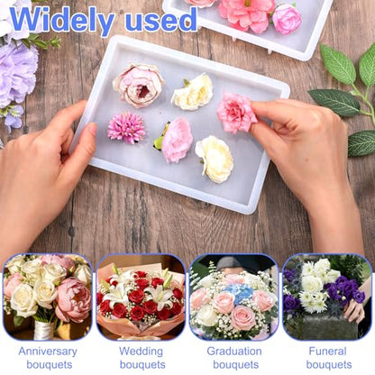 5Pcs Epoxy Resin Molds Set, Large Silicone Casting Molds for Resin, Square & Rectangular Shapes for DIY Art, Flower Preservation, Candle Making, Home Décor, Wedding Keepsakes