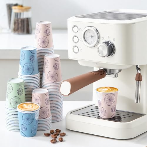 Clawsoff [300 Pack 8 OZ Paper Cups, Disposable Coffee Cups 8 oz Colourful Hot/Cold Beverage Drinking Cups for Office Party Home Picnic - color: Green, size: 8 oz