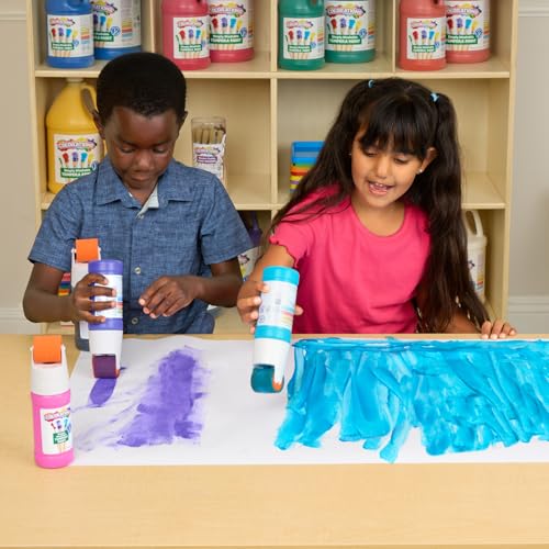 Colorations Paraben-Free Simply Washable Tempera Paint Roller Set, 6 Colors