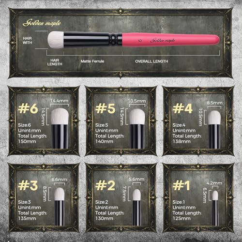 Golden Maple Dry Brush Miniature Painting Drybrush Set - 6PC Professional Modellers Miniature Paint Brushes for Miniatures, Model, Enamel & Fantasy Figurines Painting, Red - color: Red