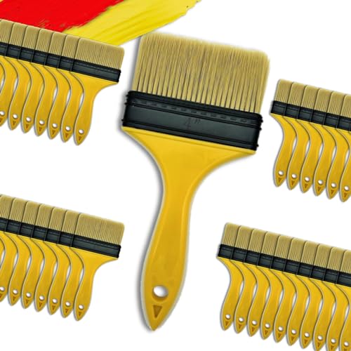 Paint Brushes for Walls I Chip Brush Set 4 inch 20 Pack I S.Chip Brush Never Lose Bristles I 100% Plastic I for Paint, Glues, Stains and Single Material - size: 4 inch, 20 pcs