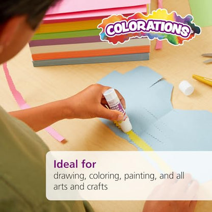 Colorations 12" x 18" Mediumweight White Construction Paper - 200 Sheets, Bulk Pack Art Paper, Arts and Crafts, School Supplies, Drawing, Coloring, Painting, 3D Art