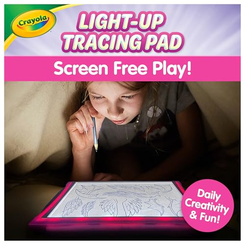 Crayola Light Up Tracing Pad Pink, Best Birthday Gifts for Girls & Boys, 6, 7, 8 Year Olds, Kids Toys, Light Box Art Kit for Kids [Amazon Exclusive] - style: Pink