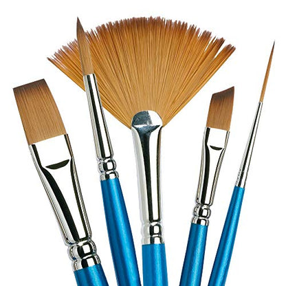 Winsor & Newton Cotman Water Colour Series 888 Short Handle Synthetic Brush, SH #4 - size: SH #4, style: Series 888 Fan