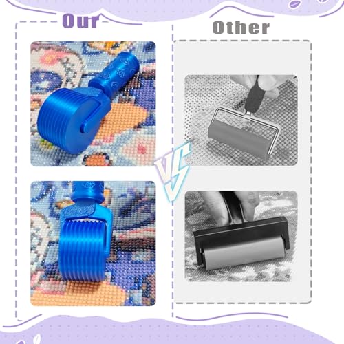 Jzzuau Diamond Art Roller Tool, Professional Gem Painting & Diamond Art Press Roller, Easy-Grip Ergonomic Handle for Crafts and Smooth Pressing - color: Blue