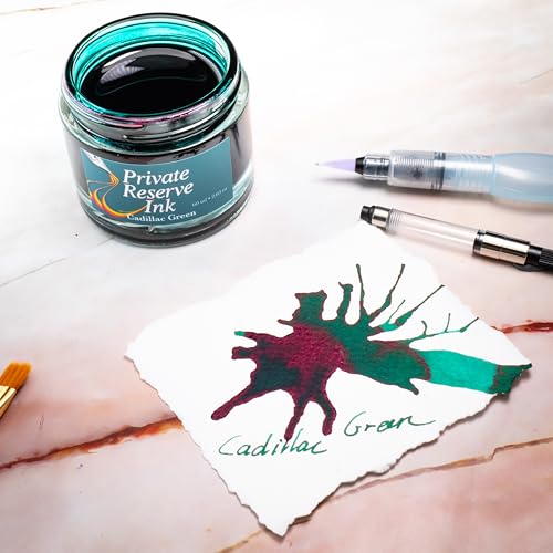 Private Reserve Premium Fountain Pen Ink, 60ml Bottle, Cadillac Green | Premium fountain pen ink with smooth flow, rich color, and reliable everyday writing performance. - color: Cadillac Green