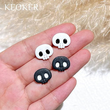 KEOKER Halloween Polymer Clay Cutters - 10 Shapes for Jewelry, Earrings, Pumpkin - Studs Included - color: Studs Clay Cutters