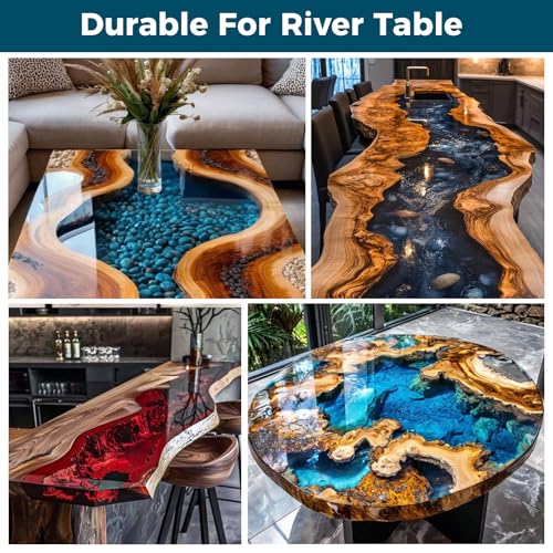 JDiction Deep Pour Epoxy Resin 1.5 Gallon Kit, Crystal Clear Epoxy Resin for 2-4in Pour Depth, Bubble-Free& Low Viscosity Casting Resin for River Tables, Flower Preservation, Art Crafts - 2:1 Mix | Deep Pour 2-4inch