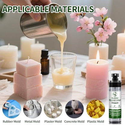Mold Release Spray for Resin Molds – Water-Based Silicone Release & Protectant for Silicone and Epoxy Resin Molds, Fast-Drying Non-Stick for Easy Demolding & Longer Mold Life (120ml) - color: 120ml