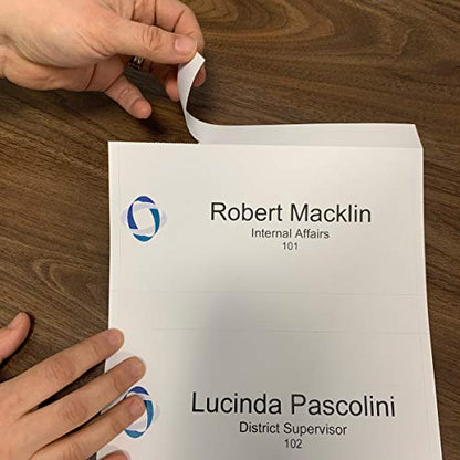 Perforated Paper Nameplate Inserts, Pack of 20 (8" x 3") - color: White, size: 8" x 3"