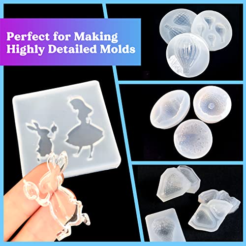 LET'S RESIN Silicone Mold Making Kit 64oz/4lbs,Non-Toxic Mold Making Silicone Rubber,Silicone Mold Maker,Clear Liquid Molding Silicone Kit for Resin Molds, Silicone Molds Making - size: 64oz