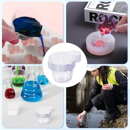 150Pcs 40ml Disposable Plastic Resin Mixing Cups Multipurpose Dispensing Cup for Mixing Paint, Stain, Epoxy, Resin (Clear)
