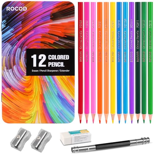 12-Color Colored Pencils Professional Coloring Pencils for Adults Art Color Drawing - size: 12 Piece Set