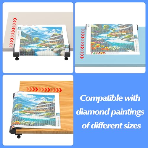 GFYYBKJ Diamond Painting Canvas Table Clamp Set, Diamond Painting Canvas Roll Holder, Diamond Art Kits and Craft Accessories for Adults, Gift for DIY Diamond-Painters(Black) - color: Black