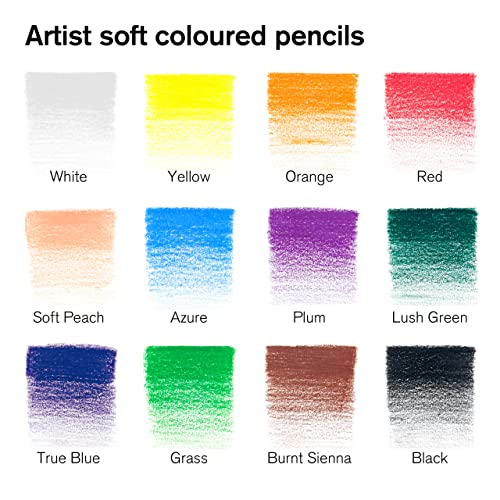 Winsor & Newton Studio Collection Artist Pencils, Color Pencils, Set of 12 - style: 12 Color Pencils