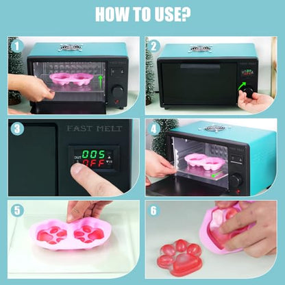 FAST MELT UV Resin Curing Box, 395nm UV Curing Light Station with 36 LED Beads, Auto UV Curing Resin Dryer Timer Setting Digital Display(S/M/H) wit Tray, UV Light for Craft|Jewelry Making|DIY Decor