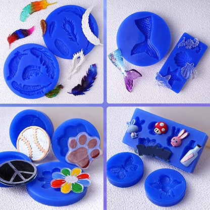 LET'S RESIN Bundle Set of 30A Silicone Molds Making Kit 20.8oz and 30A Silicone Molds Making Kit 10Lbs