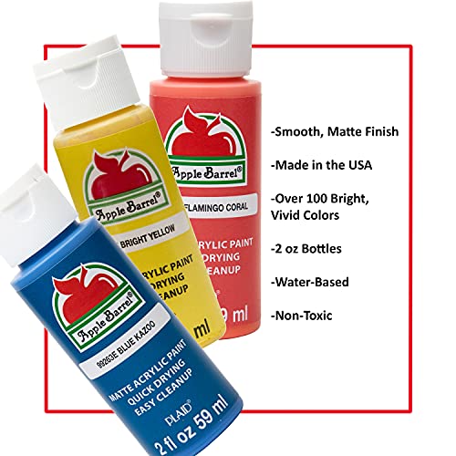 Apple Barrel Acrylic Paint, Apricot) 2 oz, 20764EA- ((Pack of 3) - color: Apricot, size: 2 Fl Oz (Pack of 3)