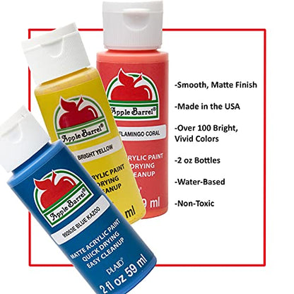 Apple Barrel Acrylic Paint, Apricot) 2 oz, 20764EA- ((Pack of 3) - color: Apricot, size: 2 Fl Oz (Pack of 3)