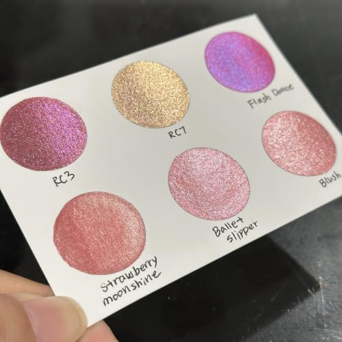 IUILE Handmade Watercolor Paints - Pink Half Pan Set (6 colors) - color: Pink