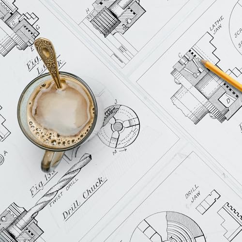 Tatuo 15 Sheets Architectural Vellum Paper 18 x 24 Inch Drafting Vellum Tracing Sheets Semi Translucent Drafting Paper Rag with Border and Title Block for Drawing Sketching Architecture Building - size: 18 x 24 Inch