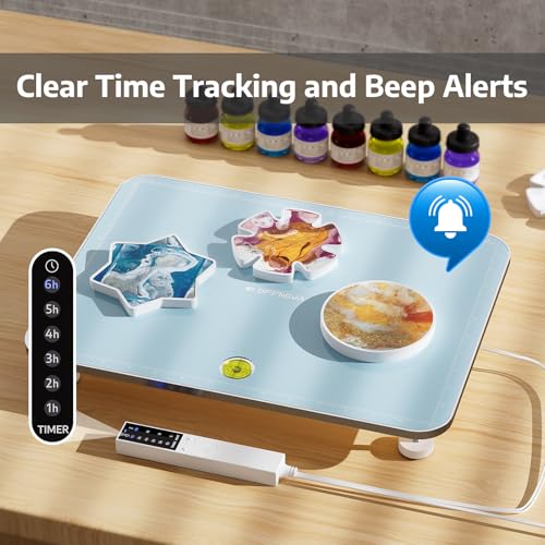 OFFNOVA 2-in-1 Resin Heating Mat & Leveling Table, Fast Curing Epoxy Molds, Resin Curing Machine for Silicone Molds, Undeformed Dryer with Smart Timer & Temp Control - size: 12*16" Resin Curing Board