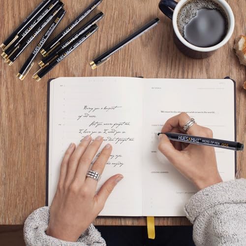 01 micro fineliner pens, no bleed waterproof pens drawing sketch art, archival ink artist set outline gift - color: 4pcs-01（black）