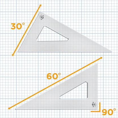 ALVIN - Smoke-Tint Acrylic Triangle Ruler, Multipurpose Tool for Drafting, Design, and Architecture, Great for Machining and Woodworking (4" 30/60 Degree) - size: 4", style: 30/60 Degree