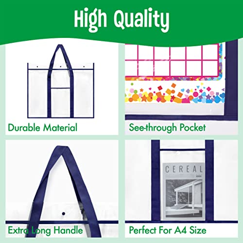 2 Pack Bulletin Board Poster Art PVC Storage Pocket Chart with Accessories’ Pocket (30.5" x 24.8") - size: 2 Pack