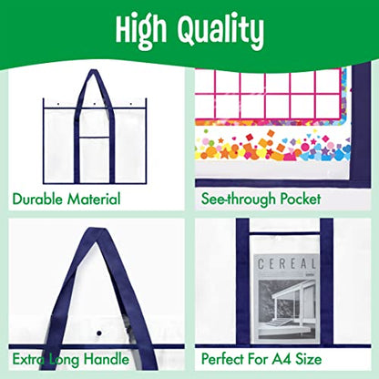 2 Pack Bulletin Board Poster Art PVC Storage Pocket Chart with Accessories’ Pocket (30.5" x 24.8") - size: 2 Pack