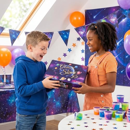 80 Pack Slime Kit for Kids, Mini Bulk Galaxy Slime for Party Favors, Birthday Gifts for Boys Girls Age 4-12, Soft Stretchy Sensory Stress Relief Putty Toy, School Classroom Rewards, Easter Stuffers - style: 80 Pcs Galaxy Slime