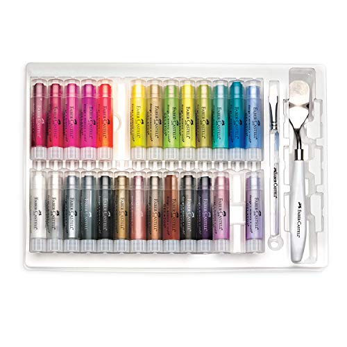 Faber-Castell Gelatos Dolce 2 Gift Set: 28 Watercolor Gel Crayons and Watercolor Supplies for Painting, Drawing & Art, Versatile Adult Pigment Crayons, Journaling Supplies for Artists & Hobbyists - style: Dolce 2 Gift Set