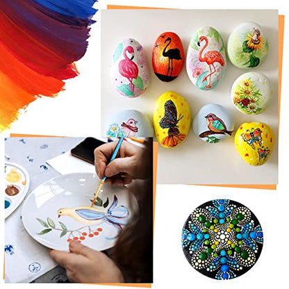 40 Pcs Paint Brushes, Acrylic Painting Brush Set, Watercolor Brushes, Acrylic Brushes for Oil Watercolor, Miniature Detailing, and Rock Painting - style: 40 PCS