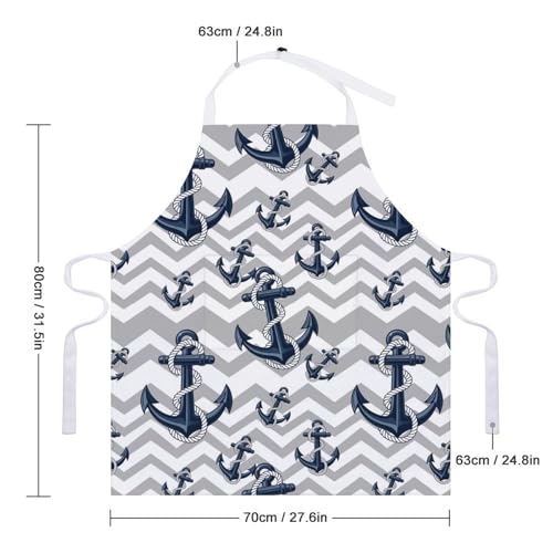 Cooking Apron for Adults with Pockets, Waterproof Oil Resistant Bib for Kitchen Restaurant BBQ Baking - color: Style (332)