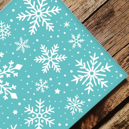 2 Sheets Snowflake Silkscreen Stencil, Winter Theam Painting Stencils Templates Reusable Self-Adhesive Silk Screen Printing for Wall Border Wood Fabric Christmas Decor - style: Snowflake