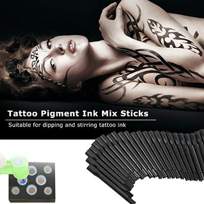 Ink Mixer Machine Kit, Yuelong Pigment Mixer Machine and Ink Caps Kit Includes Makeup Ink Pigment Electric Agitator Machine With 100 Mixing Sticks and 300 Mix Ink Cups for Microblading Supplies - size: Ink Machine +300pcs Caps