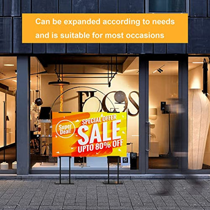 WHAUU Display Stand Sign Holder,Heavy Duty Adjustable Pedestal Sign Stand Up to 75 inch,Double-Sided for Board & Foam Sign,Sign Stand with Base,Fit Wedding,Restaurant or Business(Poster not Included) - size: 75 inch-1PACK