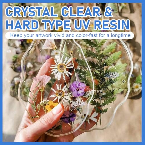 SolaraGlaze UV Resin with Light 240g Upgraded Hard Type Crystal Clear UV Resin Kit Ultraviolet Epoxy Resin Hard, Starter Kit for Craft Jewelry Making