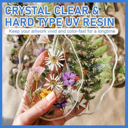 SolaraGlaze UV Resin with Light 240g Upgraded Hard Type Crystal Clear UV Resin Kit Ultraviolet Epoxy Resin Hard, Starter Kit for Craft Jewelry Making
