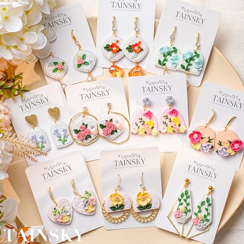 TAINSKY Polymer Clay Cutters - 20 Shapes Frame Clay Cutters, Boho Polymer Clay Cutters for Earrings Jewelry Making, Window Clay Cutters for Polymer Clay Jewelry. (Style-B) - color: Basic Set
