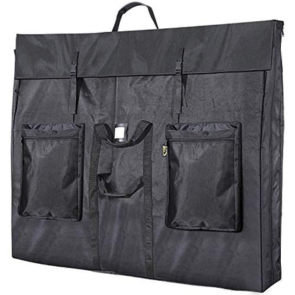 Premium Oversized Art Portfolio Case 38 x 50 Inches - Soft Sided - Waterproof - Great for LCD Screens, Monitors, TVs, Solar Panel, Frames, Transport - Shoulder Strap & Carry Handles - size: 38 x 50