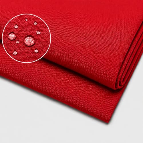 600 Denier 60" Wide Waterproof, Water Repellant Canvas Fabric for Indoor/Outdoor Projects, Upholstery, Home Decor - Sold by the Yard - color: Red, size: 1 Yard