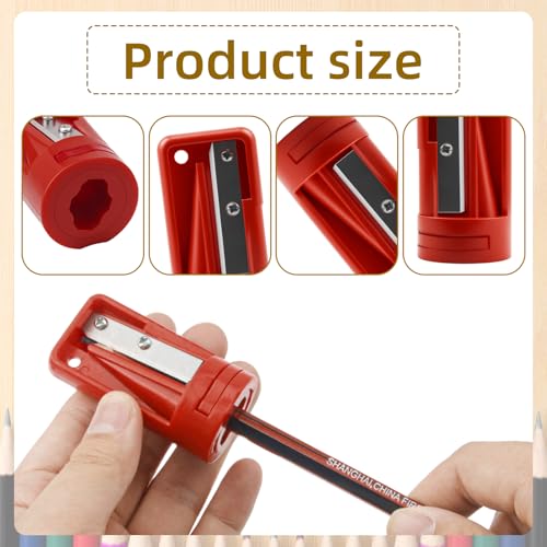 Carpenter Pencil Sharpener 4 Pack Manual Portable Woodworking Pencil Sharpeners Cutter Shaver Narrow Sharpening Tool for Woodworking Tool