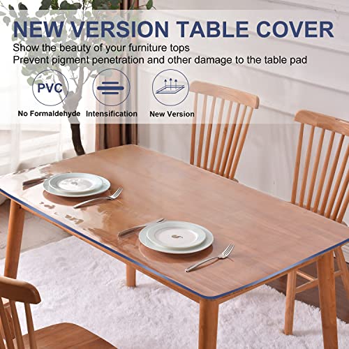 12x12 Inch Square Clear PVC Vinyl Tablecloth Protector - Glass, Metal, Wooden Table Tops - 1.5mm Thick - Waterproof, Wipeable - color: Clear 1.5mm, size: 12" x 12" (Square)
