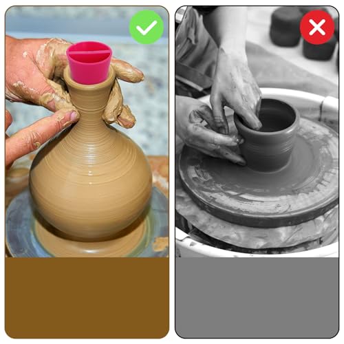 ZENFUN 3 Packs Rim Cone Pottery Tool, 3 Sizes Ceramic Rim Shaper Cone, 3D Printed Pottery Tool Fixing Rims for Potters Clay Artists Beginners (XS,S,M)
